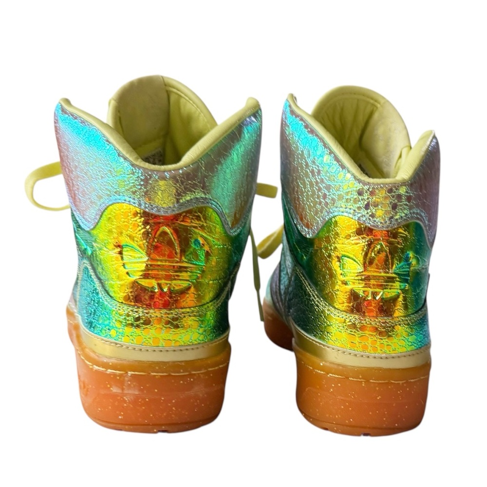 Adidas Jeremy Scott Iridescent Foil Sneakers | 7.5 MENS/ 8.5 WOMENS - UNISEX - Picture 4 of 12